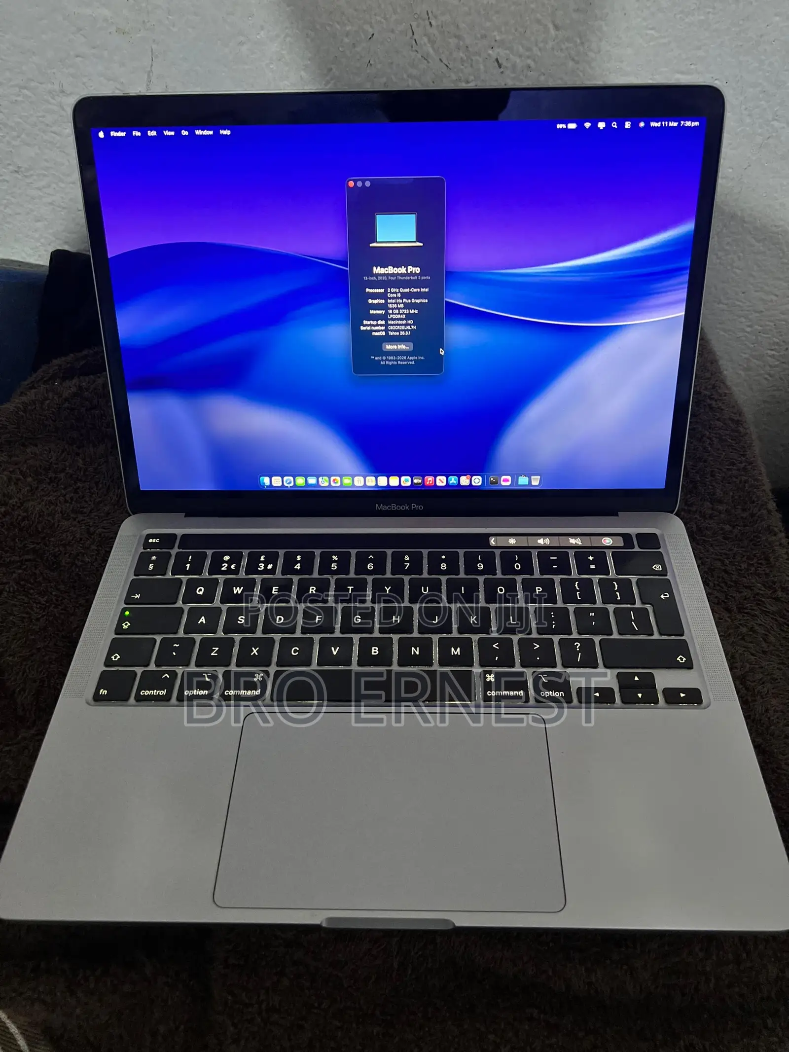 Laptop Apple MacBook Pro 2020 16GB Intel Core i5 SSD 512GB