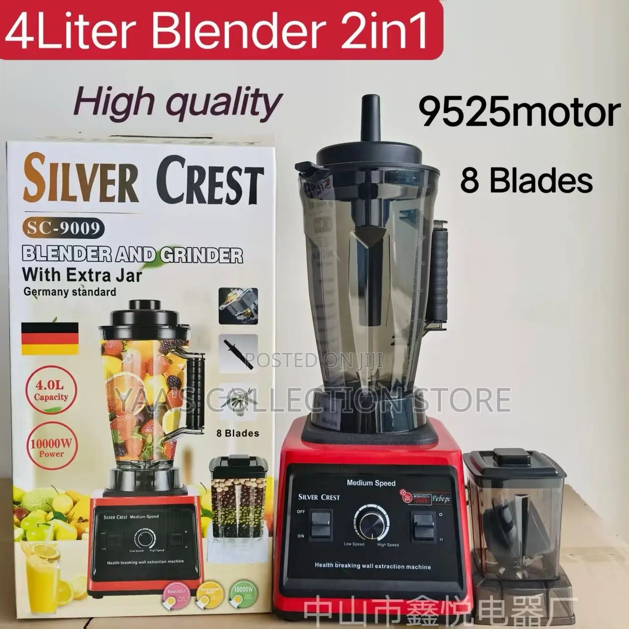 Silver Crest 4l Blender 10000w 2in1 Sc-9009 Heavy Duty