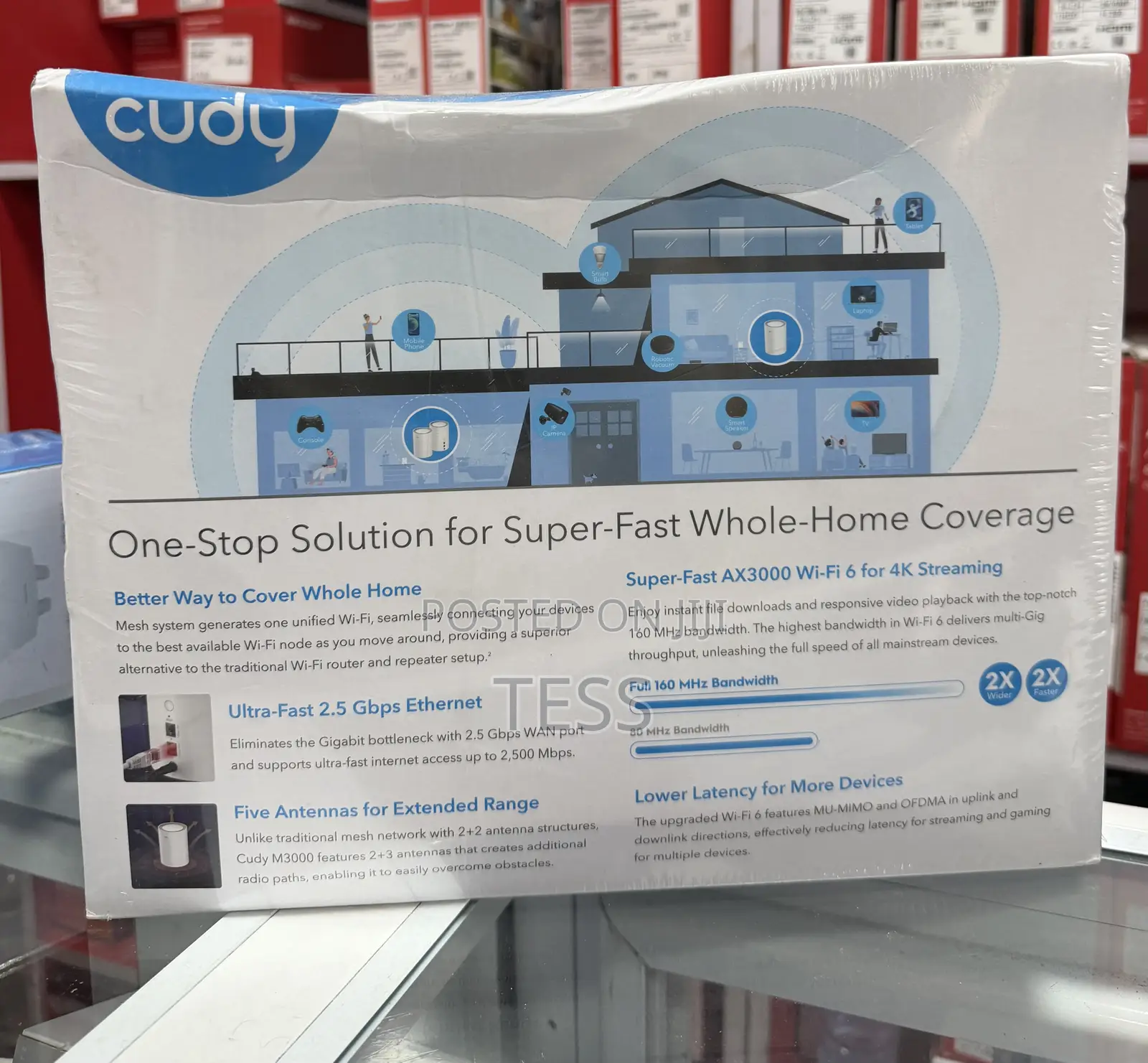 Cudy Ax3000 Wi-Fi 6 2.5g Mesh System M3000 Access Point 2 in 1 Pack