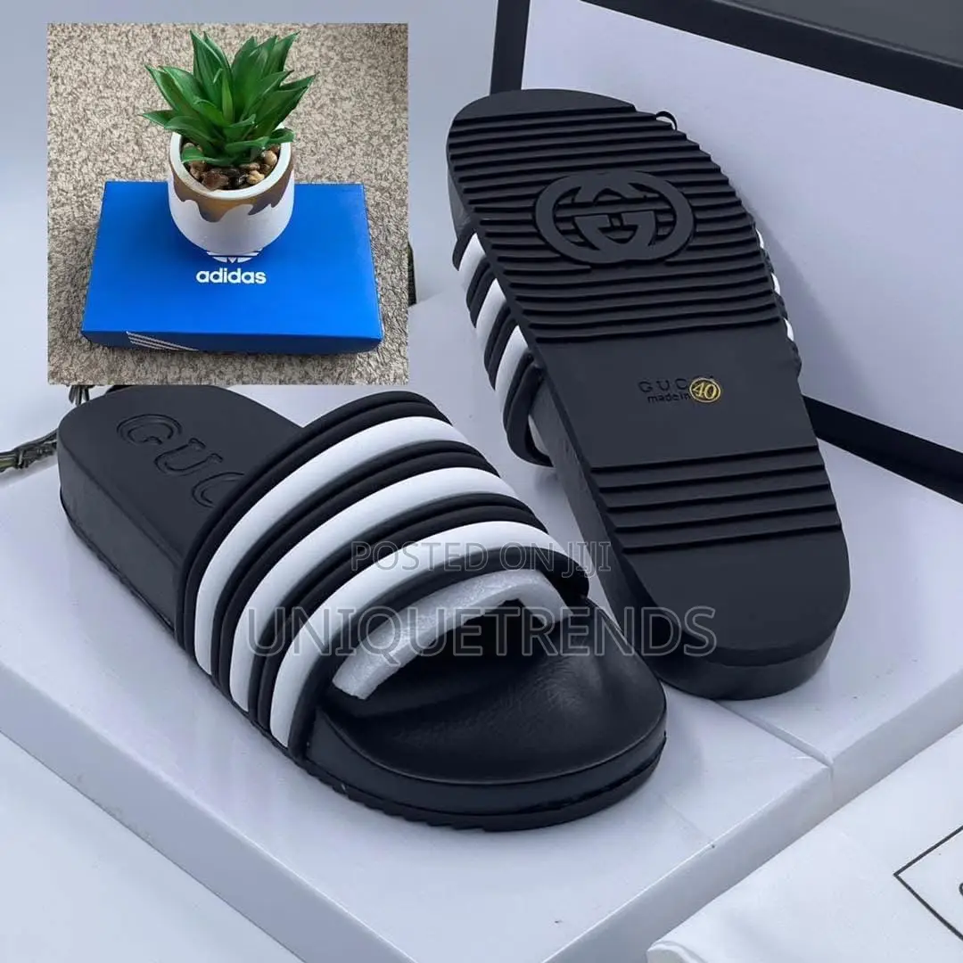 Original Black and White Gucci Slides