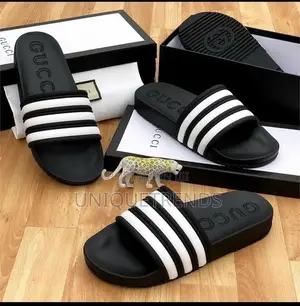 Original Black and White Gucci Slides