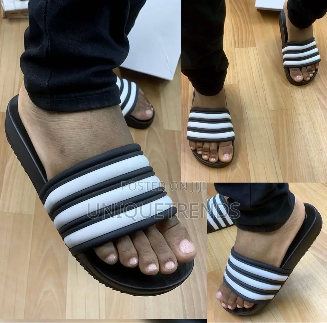 Original Black and White Gucci Slides