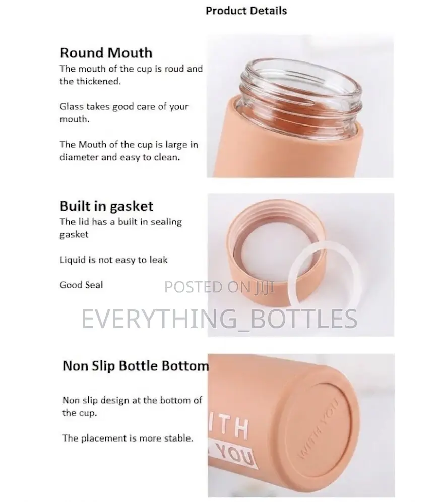 Water Bottle and Glass Tumblers for Children and Adults (450ml)