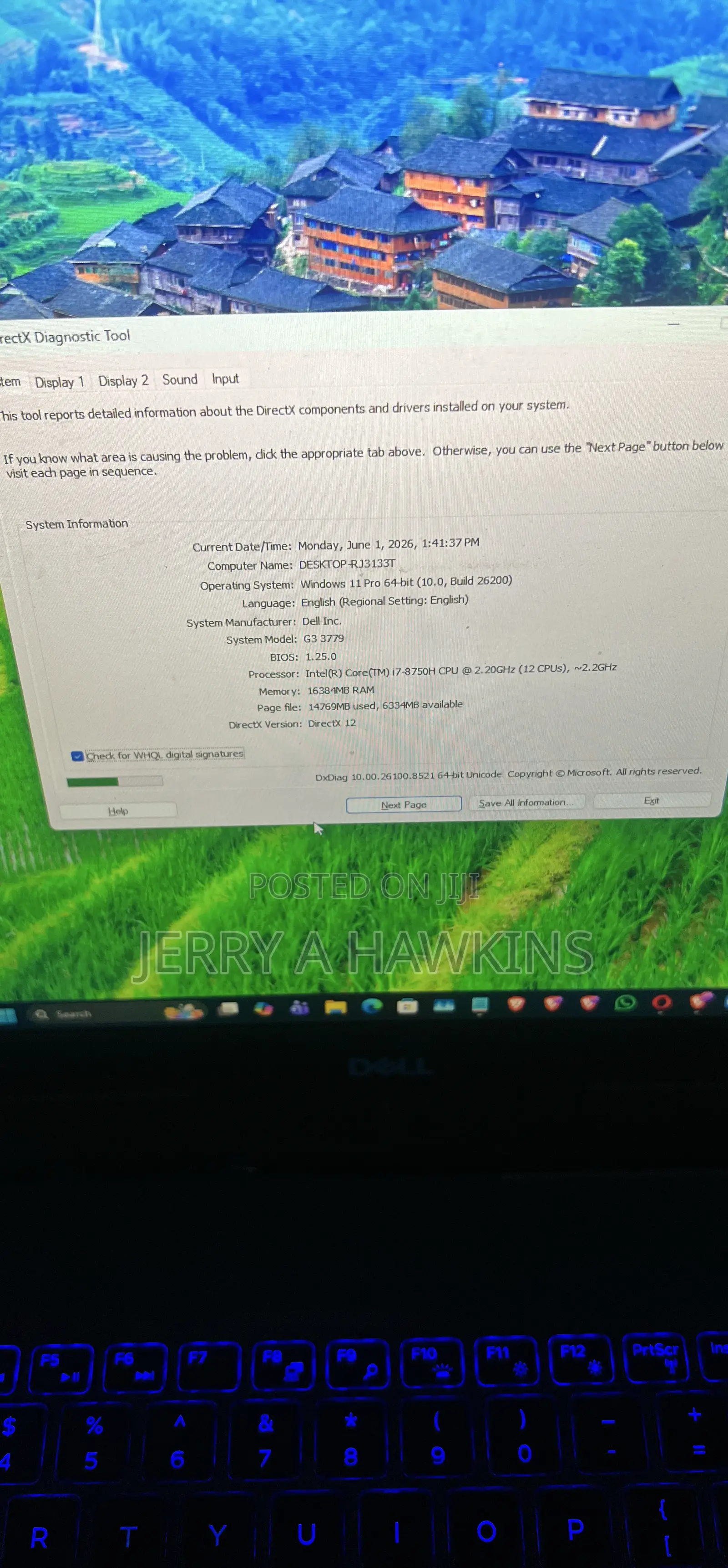 Laptop Dell G3 17 3579 16GB Intel Core i7 HDD+SSD 256GB