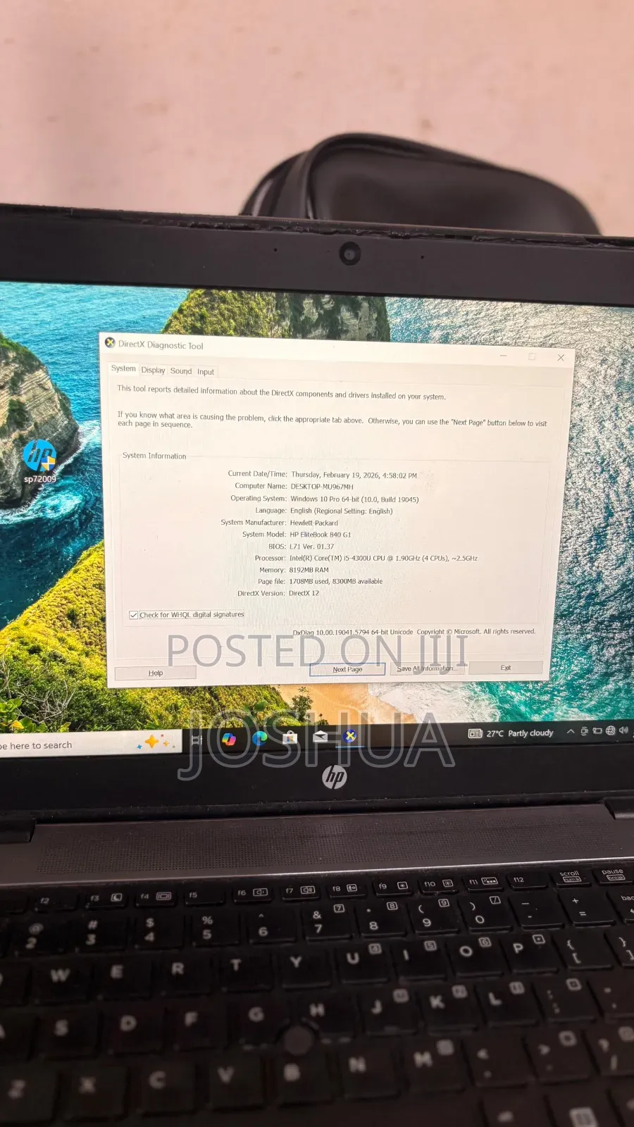 Laptop HP EliteBook 840 G1 8GB Intel Core i5 SSD 256GB