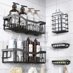 No‐Drill Bathroom Shower Caddy Set
