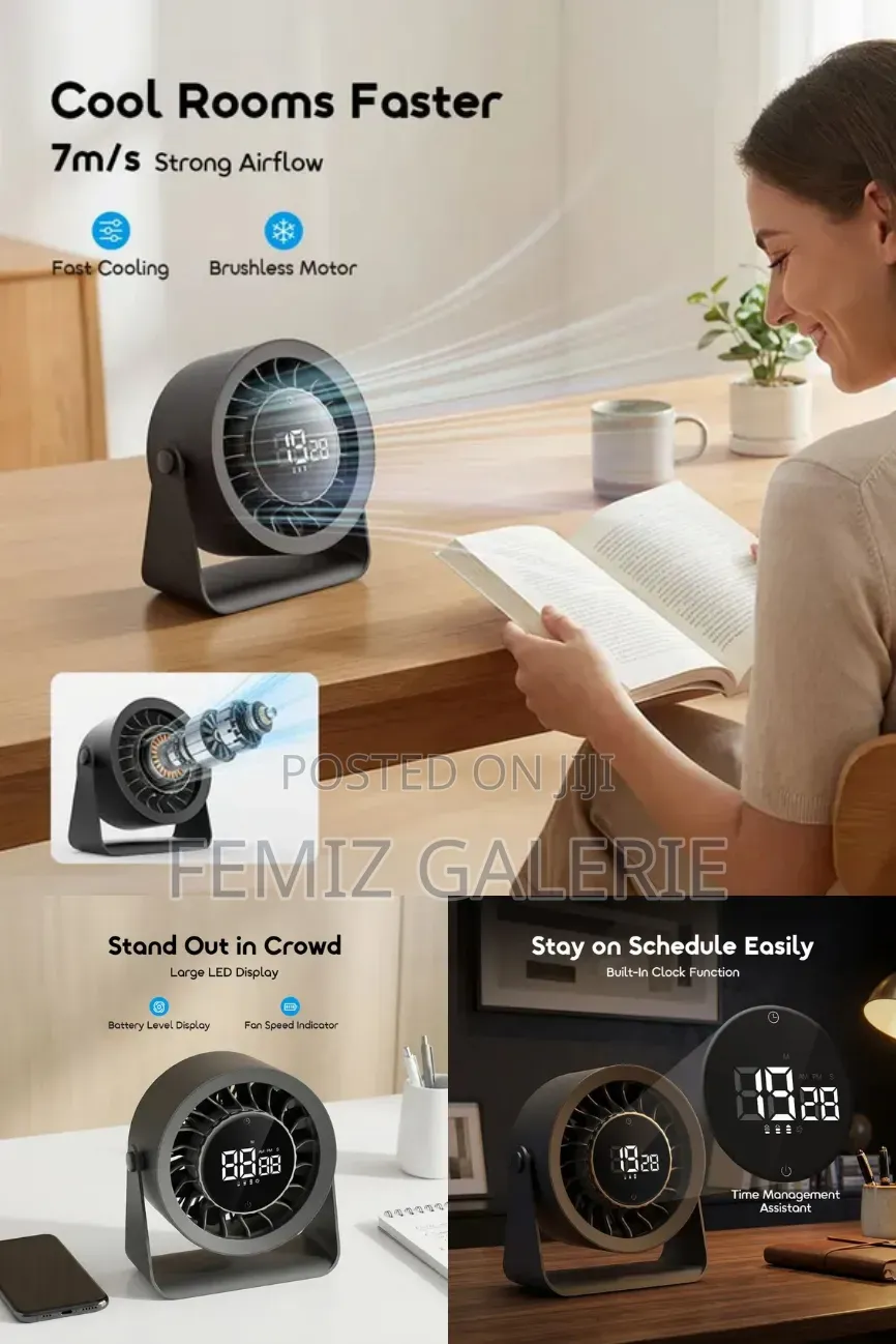 Oraimo Airdock Strong Airflow Portable Desktop Fan