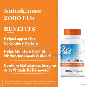 Nattokinase, 2,000 Fus, Blood Clot, Blood Pressure, 90 Veggie Caps