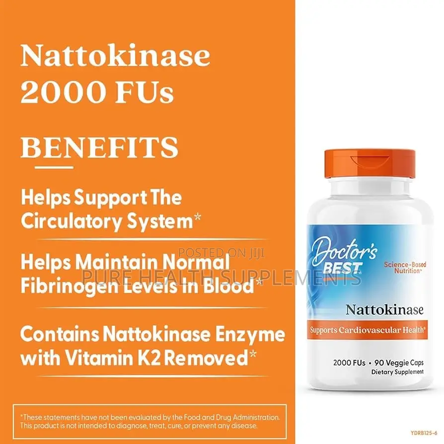 Nattokinase, 2,000 Fus, Blood Clot, Blood Pressure, 90 Veggie Caps