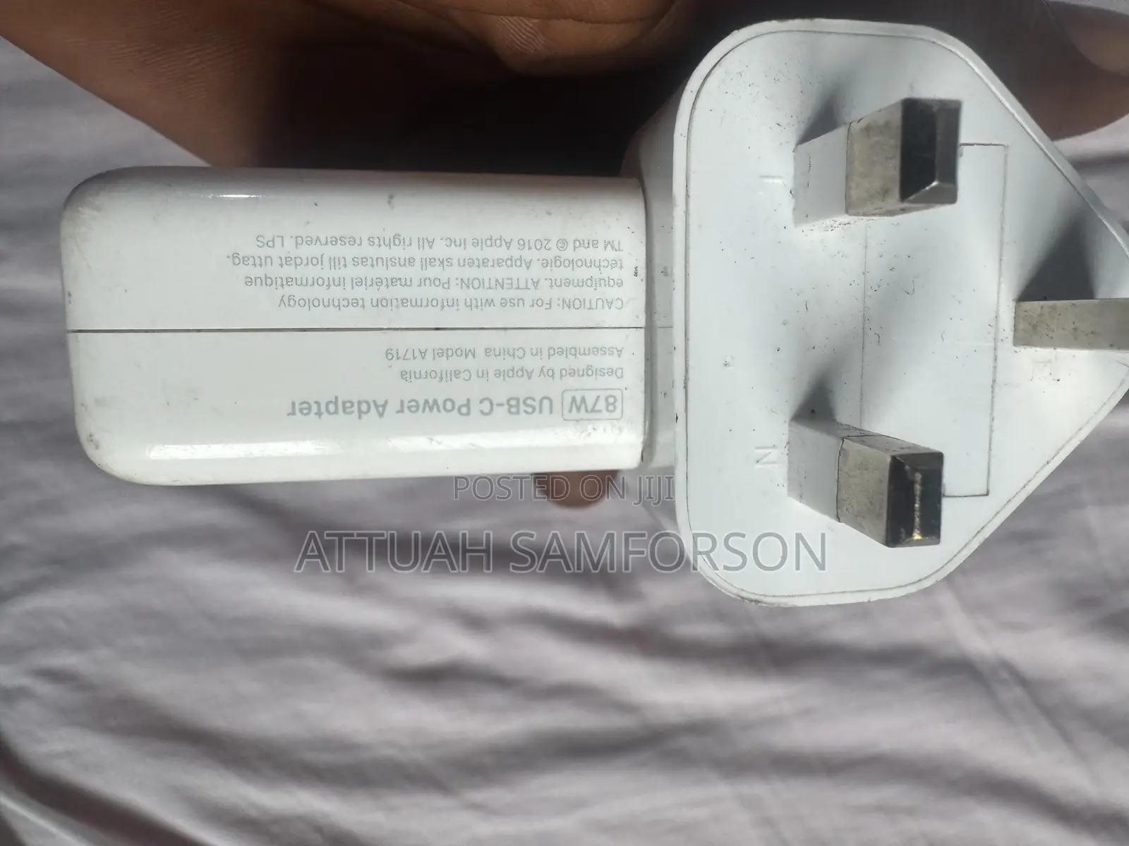 Apple Macbook Uk Use 87w Type C Charger for Macbook