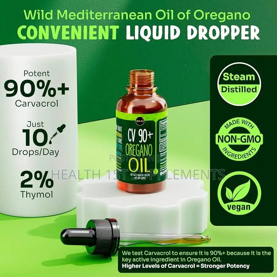 Cv 90+ Oregano Oil, Natural Antibiotic, 1 Fl Oz (30 Ml)