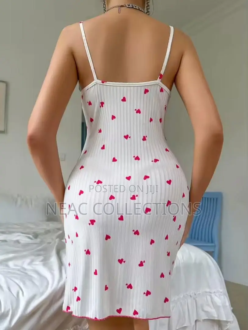 Sexy Heart Shaped Floral Print Sleepwear