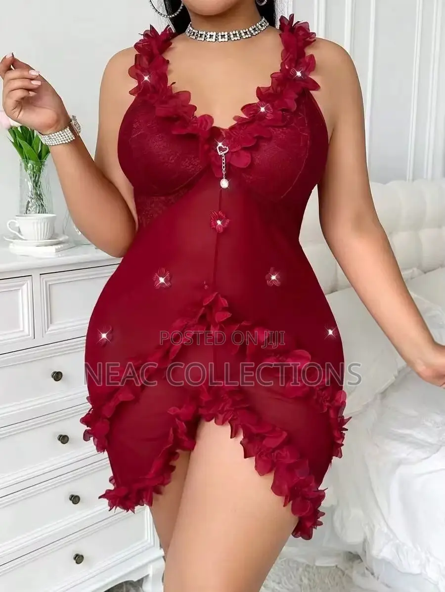 V-Neck Strap Plus Size Sexy Nighgown