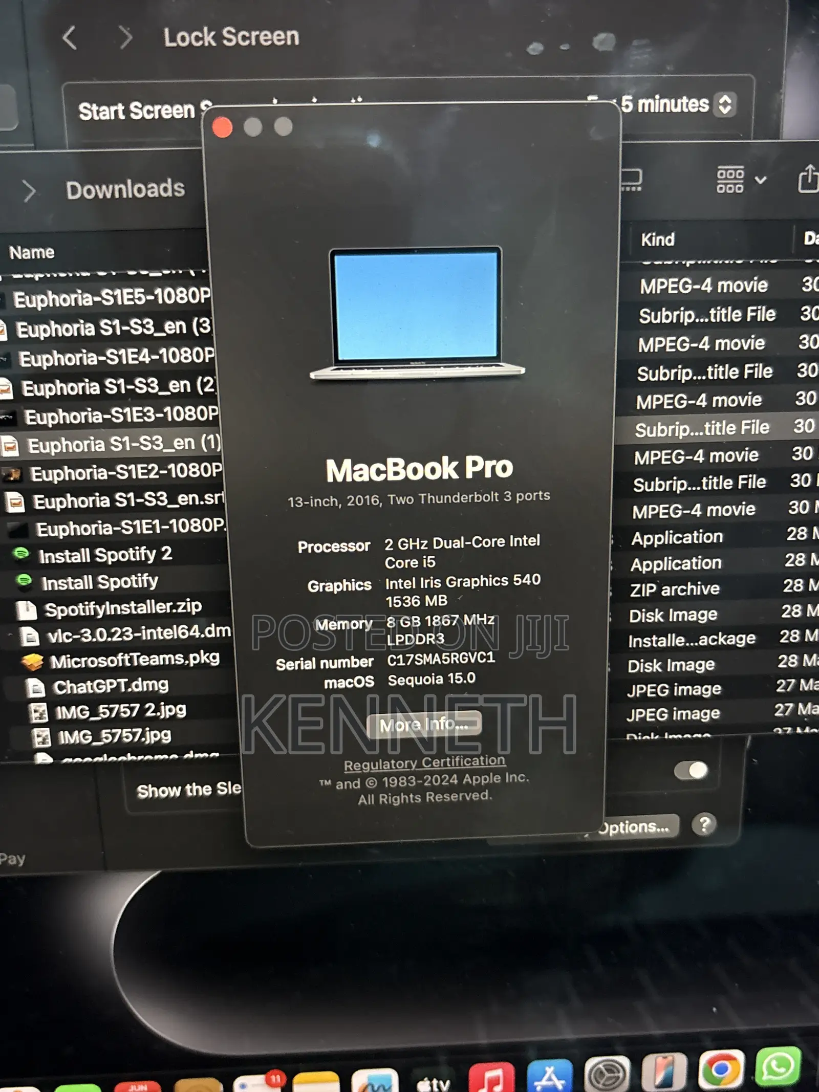Laptop Apple MacBook Pro 8GB Intel Core i5 SSD 256GB