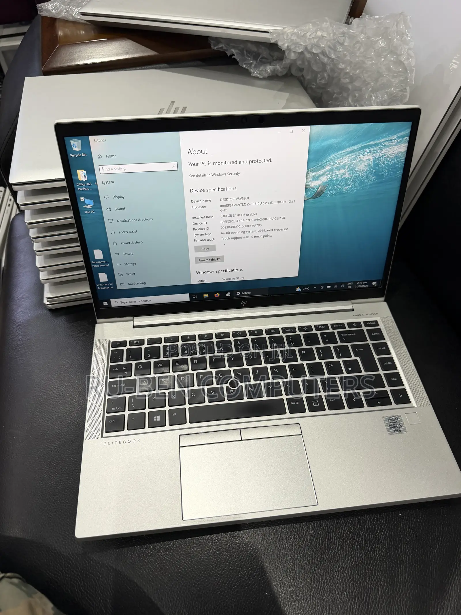 Laptop HP EliteBook 840 G7 8GB Intel Core i5 SSD 256GB