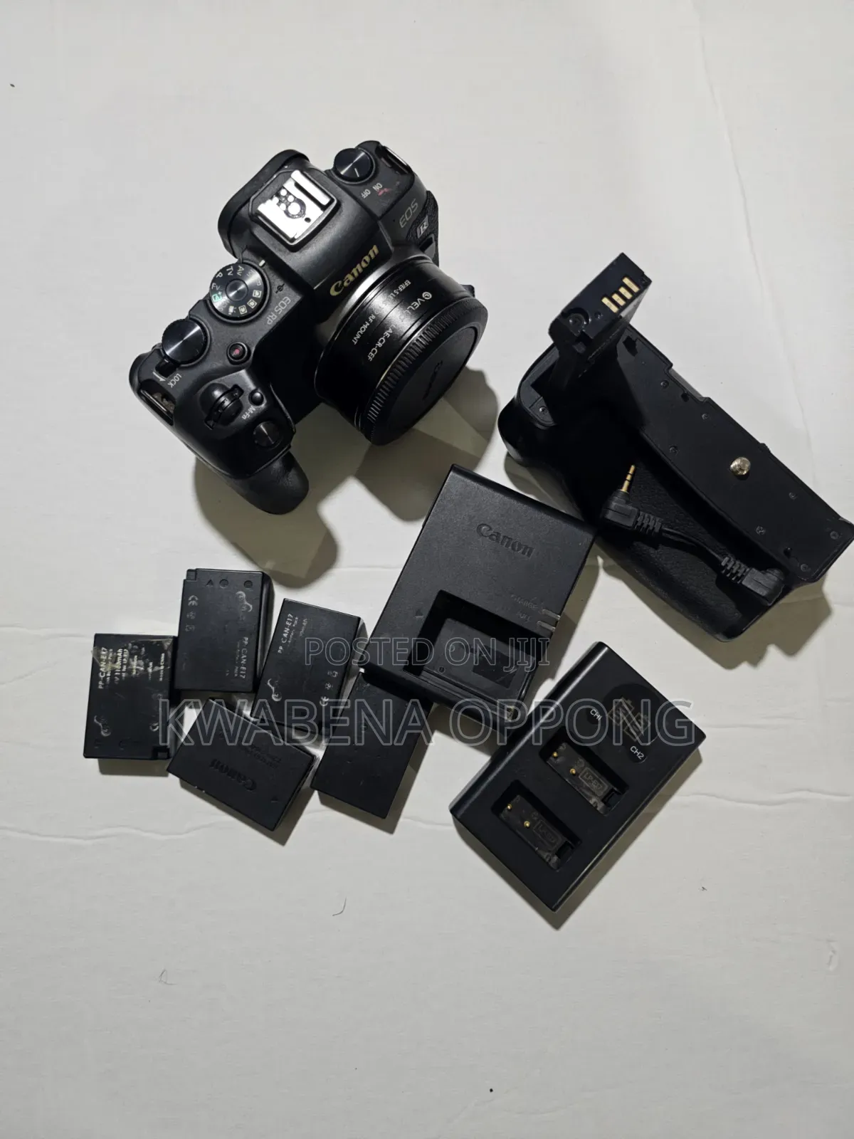 Canon Rp With Battery Grip and 5 Battery With Adapter