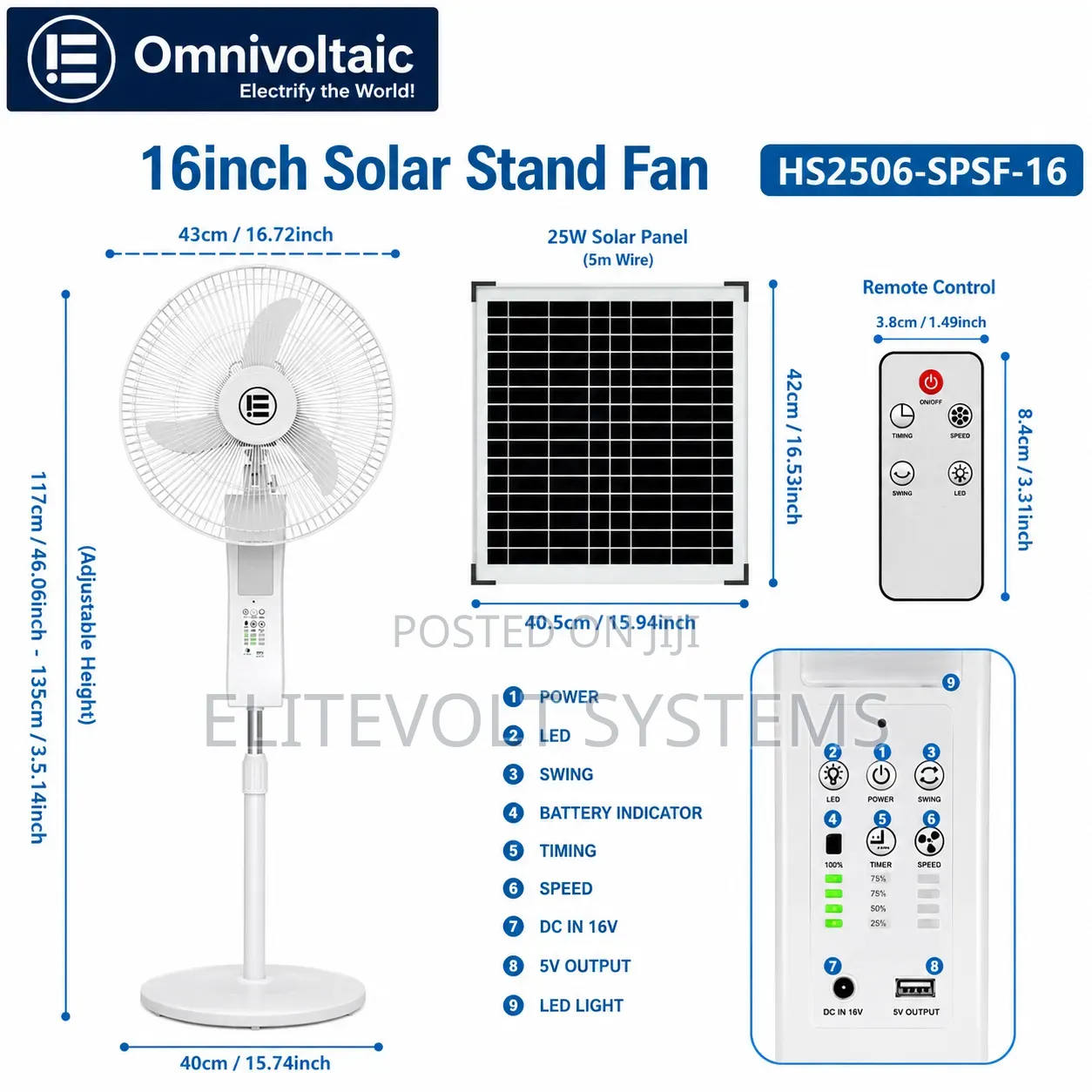 Solar Stand Fan