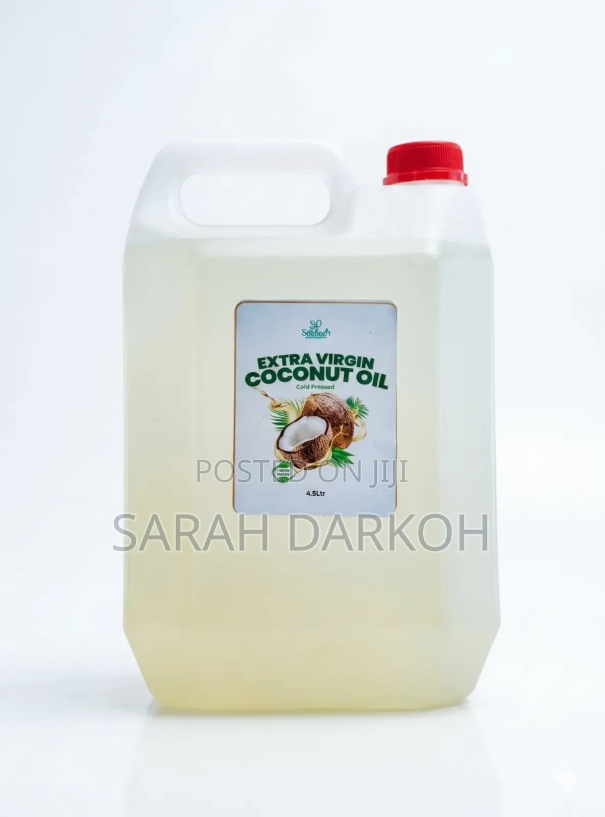 Extra Virgin Coconut Oil(Cold Pressed) 4.5 Liters