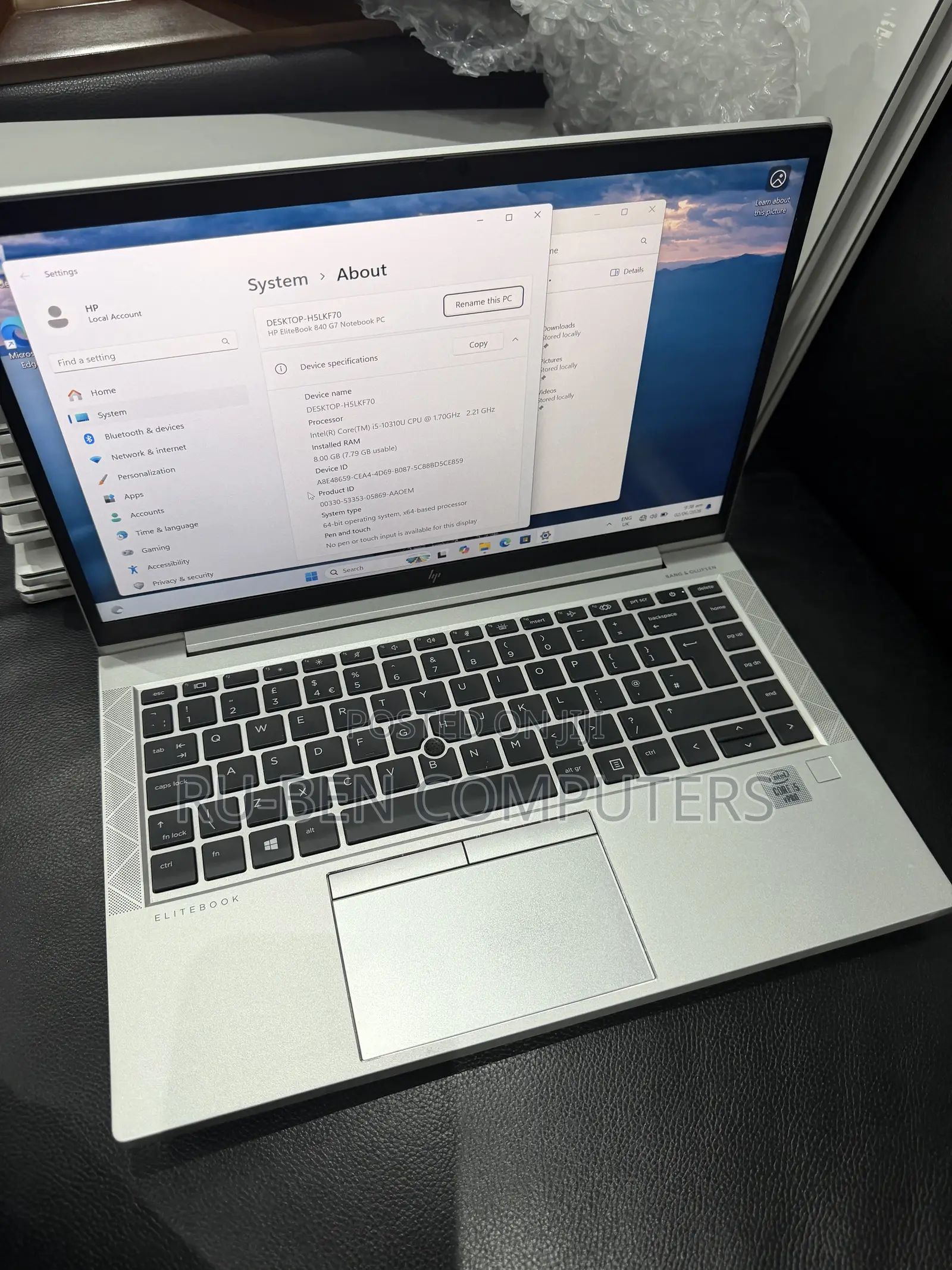 Laptop HP EliteBook 840 G7 8GB Intel Core i5 SSD 256GB