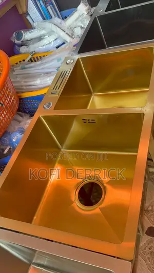 Gold Double Bowl Sink