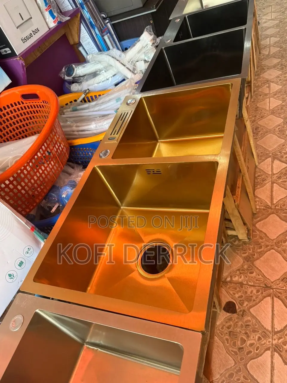 Gold Double Bowl Sink