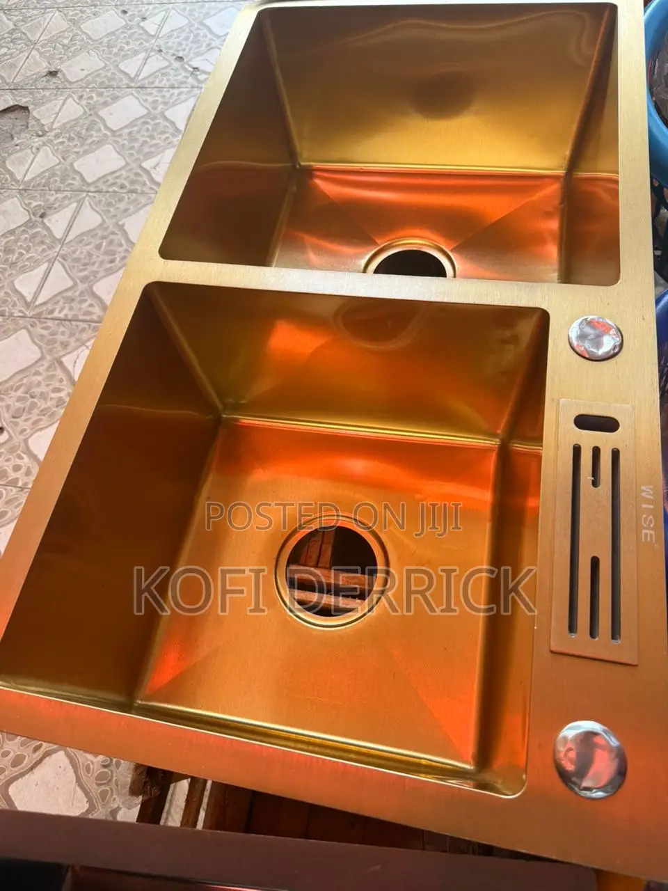 Gold Double Bowl Sink