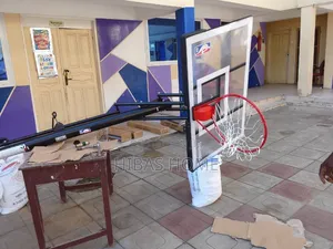 Spalding Nba 54" Portable Angled Basketball Hoop Polycarbonate Backbod