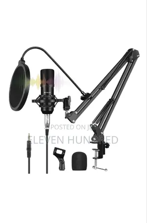 Podcast Microphone Usb Sound Card Kit Professional Studio Live