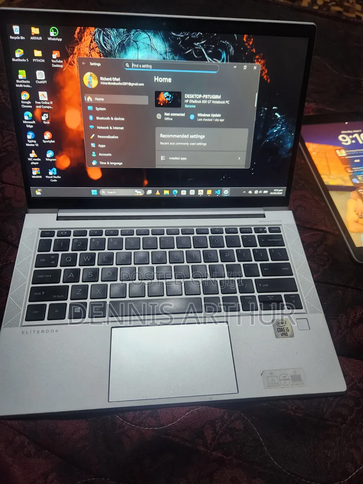Laptop HP EliteBook 830 G7 8GB Intel Core i5 SSD 256GB