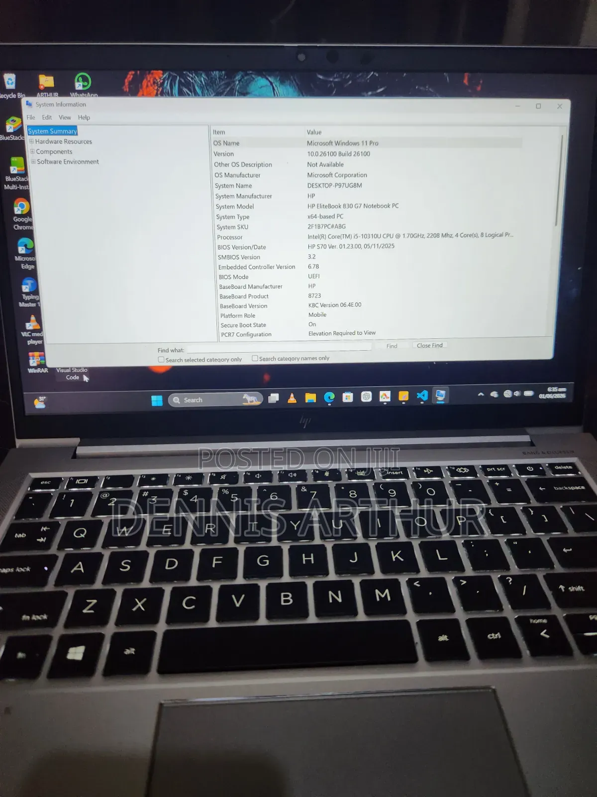 Laptop HP EliteBook 830 G7 8GB Intel Core i5 SSD 256GB