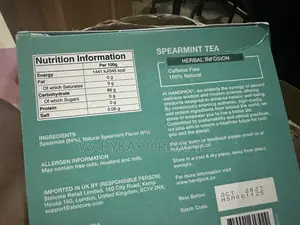 Handpicked Spearmint Tea 100teabags