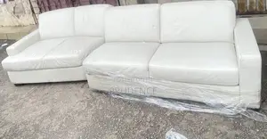 Cream Leather Sofa