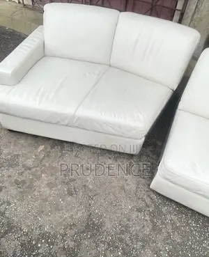 Cream Leather Sofa