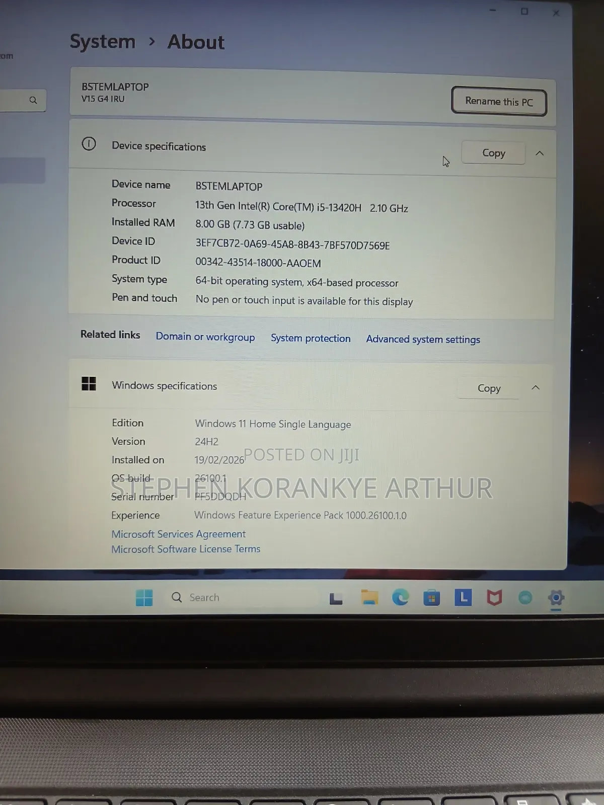 New Laptop Lenovo V15 G4 8GB Intel Core i5 SSD 512GB