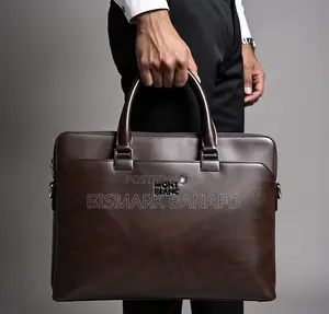 Mont Blanc Executive Corporate Leather Briefcase Office Laptop Bag