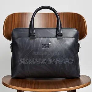 Mont Blanc Executive Corporate Leather Briefcase Office Laptop Bag