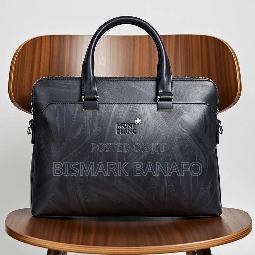 Mont Blanc Executive Corporate Leather Briefcase Office Laptop Bag