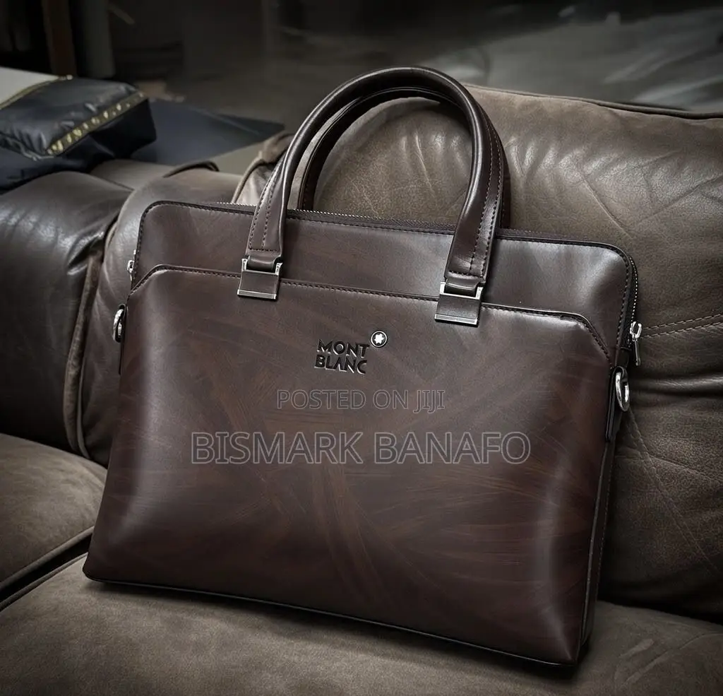 Mont Blanc Executive Corporate Leather Briefcase Office Laptop Bag