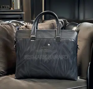 Mont Blanc Executive Corporate Leather Briefcase Office Laptop Bag