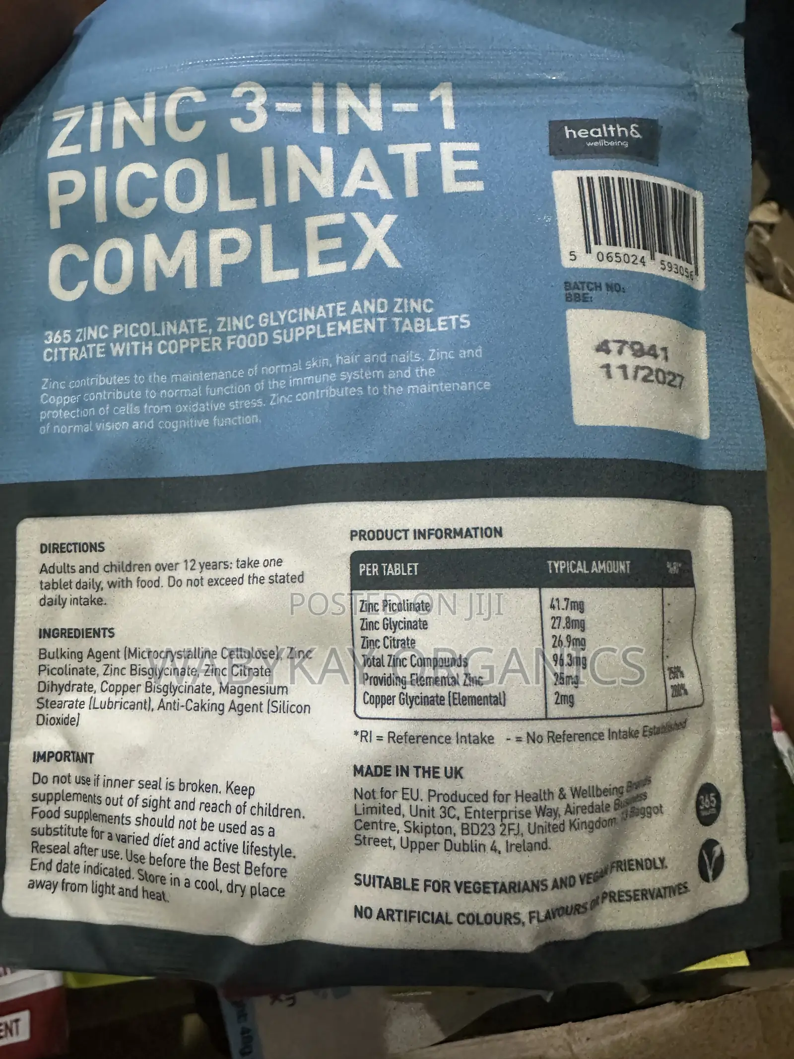 Zinc 3 in 1 Picolate Complex