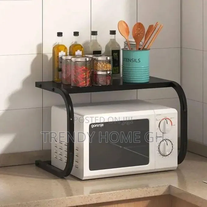 Countertop Microwave Rack/ Shelving Unit/ Organizer- Black
