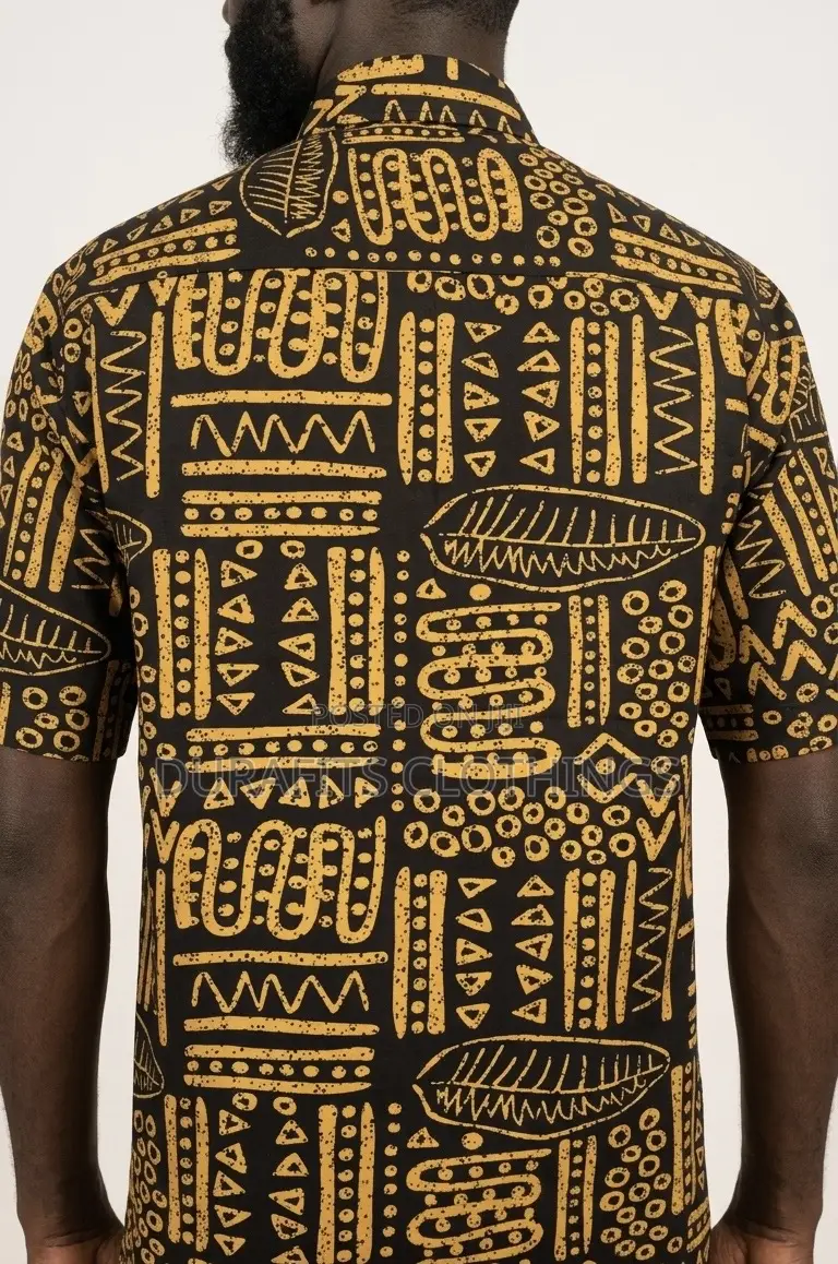 Elegant Men’S African Tribal Print Casual Shirt