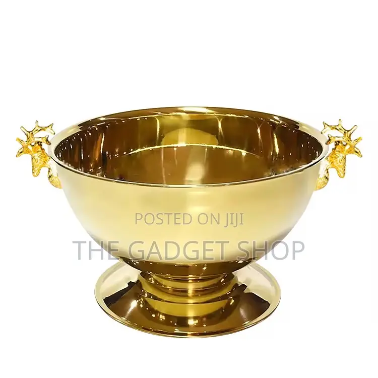 Ice Bucket Gold With Deer Handle