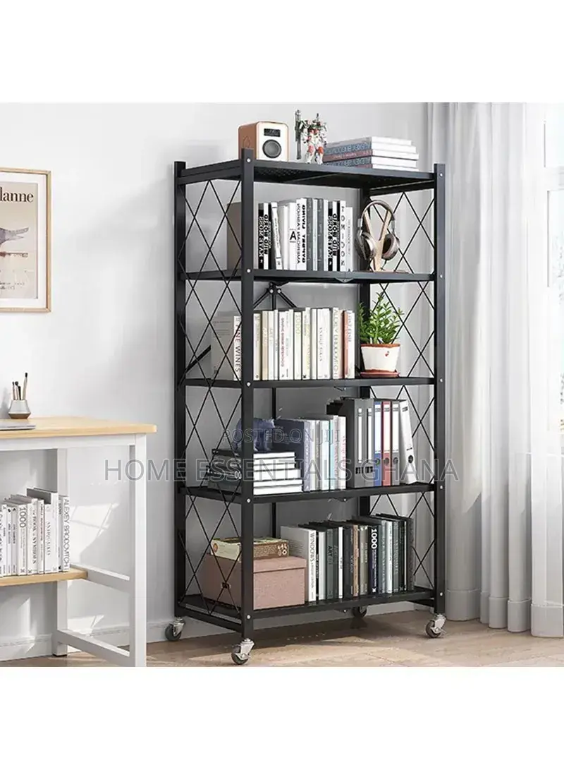 Modern 5 Layer Metal Rack Durable Home Storage Solution