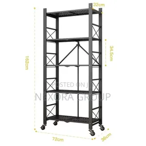 Modern 5 Layer Metal Rack Durable Home Storage Solution