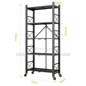 Modern 5 Layer Metal Rack Durable Home Storage Solution