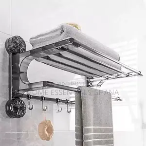 Stainless Steel Towel Rack Durable Bathroom Storage