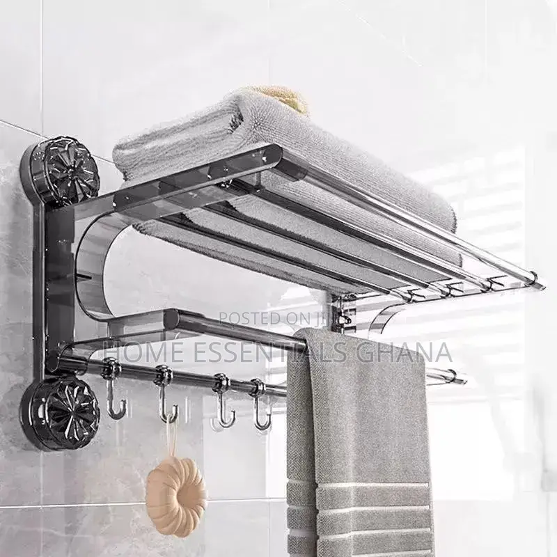 Stainless Steel Towel Rack Durable Bathroom Storage