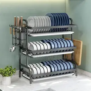 Premium Dish Rack 3 Layer Plate Bowl Storage