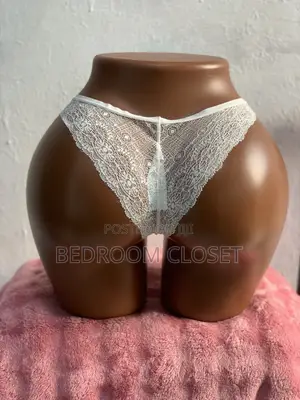 Ladies v Thong Half Cotton and Half Lace Panties